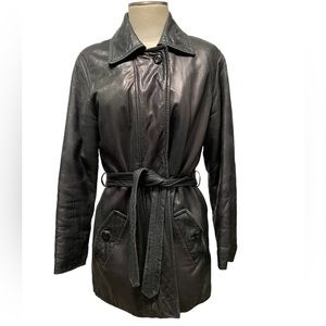 Black leather jacket